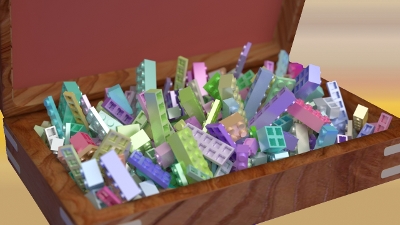 variations of lego-like blocks automatically generated