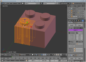 a lego-like model in Blender